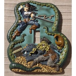 Disney Pirates Of‎ The Caribbean Jack Sparrow/Davy Jones Light Switch Cover